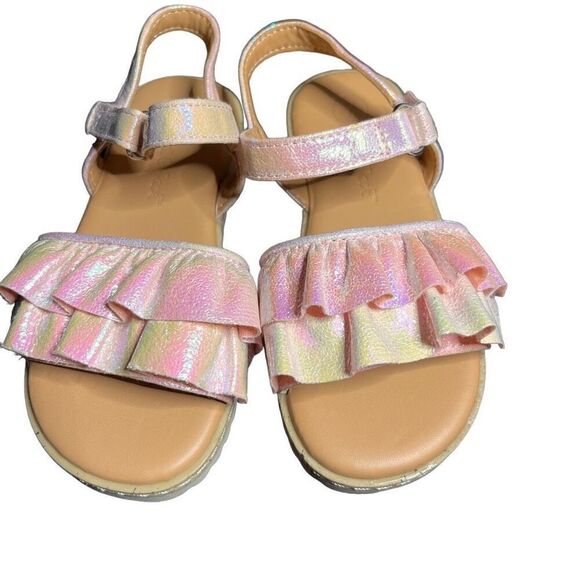 Cat & Jack Sparkly Glitter Toddler Girls Summer Sandals Size 7 - Picture 1 of 6